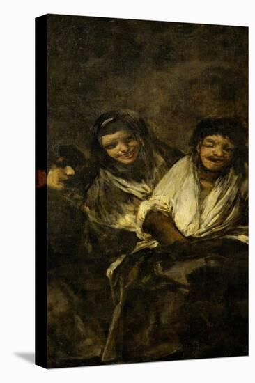 Two Women and a Man, One of the Black Paintings from the Quinta Del Sordo, Goya's House, 1819-1823-Francisco de Goya-Premier Image Canvas