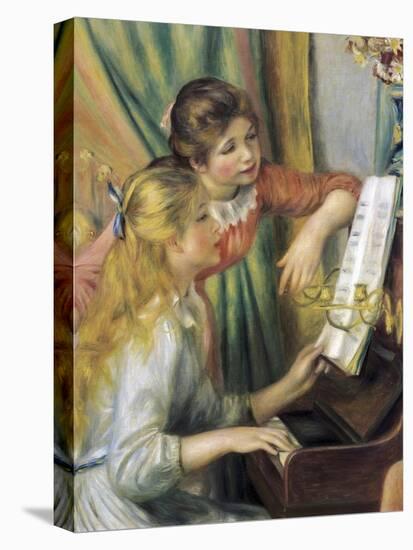 Two Young Girls at the Piano-Pierre-Auguste Renoir-Stretched Canvas