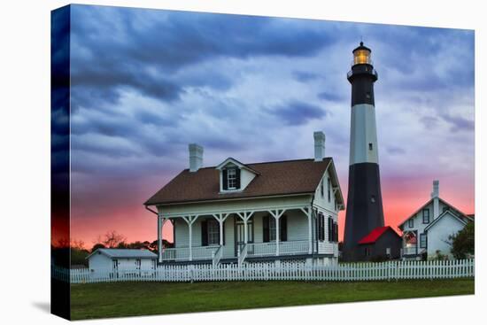 Tybee Light House at Sunset, Tybee Island, Georgia, USA-Joanne Wells-Premier Image Canvas