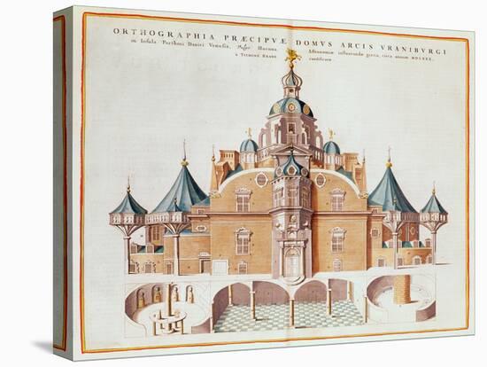 Tycho Brahe's Observatory Uraniborg from Joan Blaeu's 'Atlas Major', 1663-Joan Blaeu-Premier Image Canvas