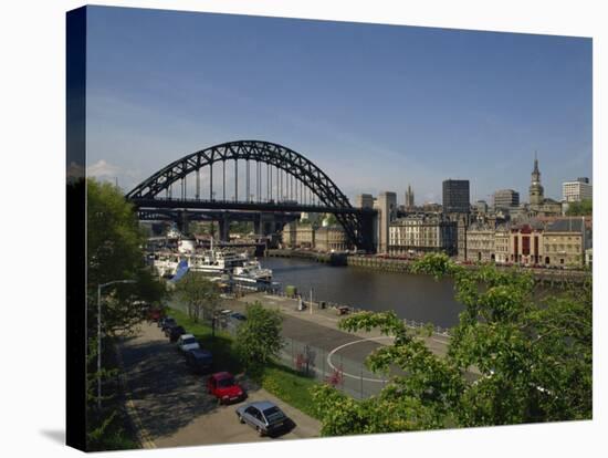 Tyne Bridge and Newcastle Skyline from Gateshead, Tyne and Wear, England, United Kingdom-Charles Bowman-Premier Image Canvas