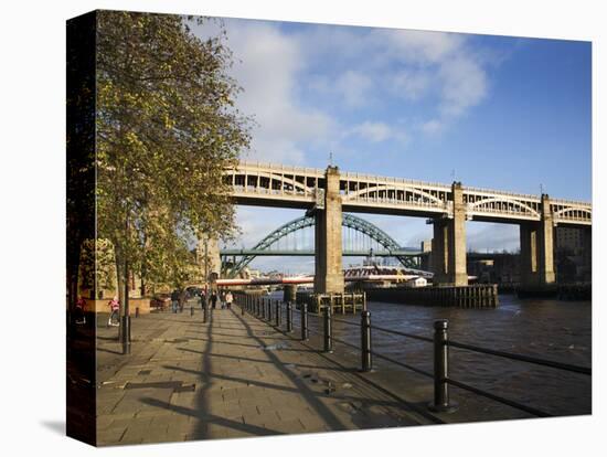 Tyne Bridges and Quayside, Newcastle Upon Tyne, Tyne and Wear, England, United Kingdom, Europe-Mark Sunderland-Premier Image Canvas