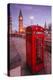Typical English Red Telephone Box Near Big Ben, Westminster, London, England, UK-Roberto Moiola-Premier Image Canvas