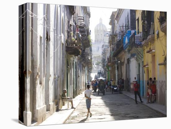 Typical Residential Street in Havana Vieja, Havana, Cuba-Lee Frost-Premier Image Canvas