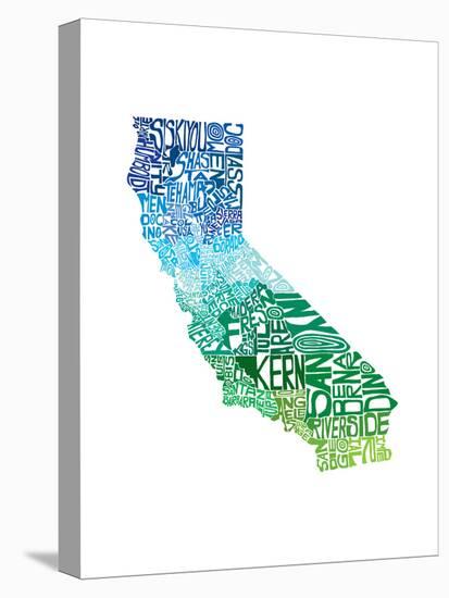 Typographic California Cool-CAPow-Stretched Canvas