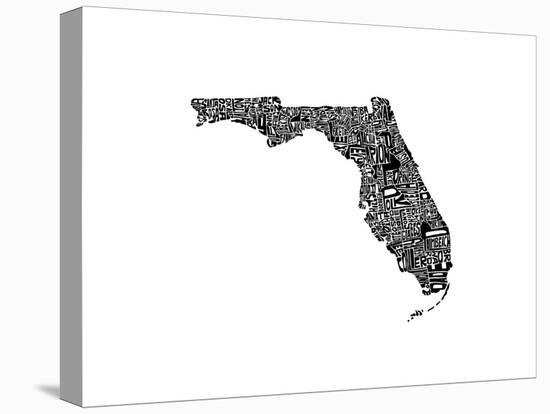 Typographic Florida-CAPow-Stretched Canvas