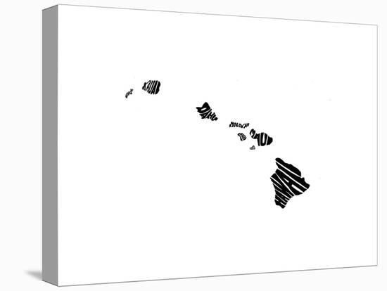 Typographic Hawaii-CAPow-Stretched Canvas