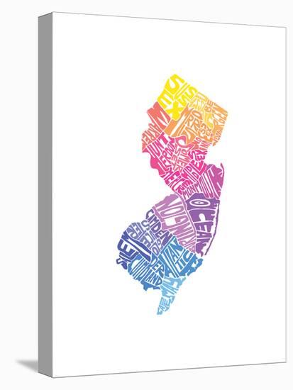 Typographic New Jersey Spring-CAPow-Stretched Canvas