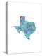 Typographic Texas Cool-CAPow-Stretched Canvas