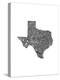 Typographic Texas-CAPow-Stretched Canvas