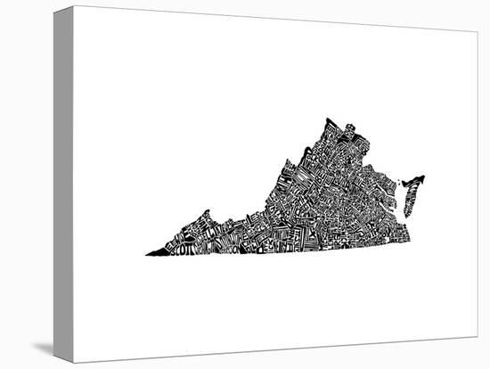 Typographic Virginia-CAPow-Stretched Canvas