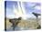 Tyrannosaurus Rex and Pteranodons Watch a Meteorite Impact-null-Stretched Canvas