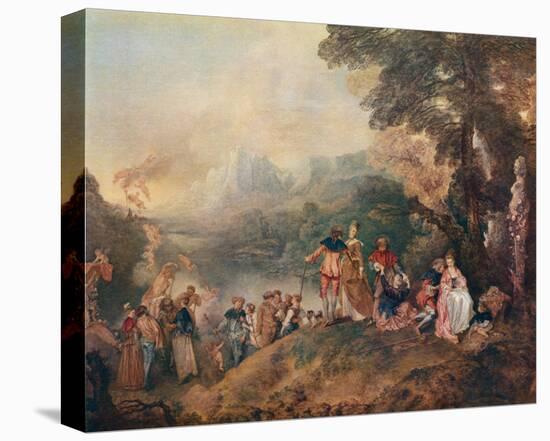 L'Embarquement pour Cytere, c.1684-1721-Jean Antoine Watteau-Stretched Canvas