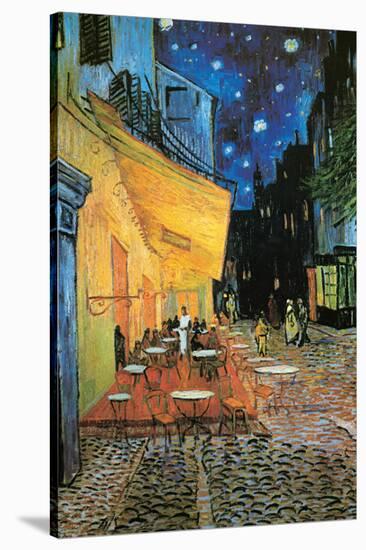 The Caf? Terrace on the Place du Forum, Arles, at Night, c.1888 (detail)-Vincent van Gogh-Stretched Canvas