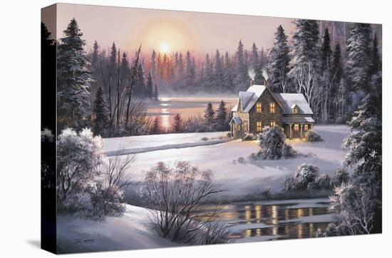 Winter Sunset-Dubravko Raos-Stretched Canvas