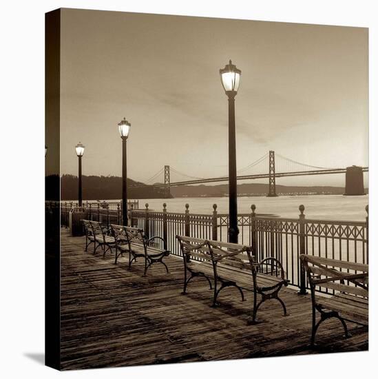 San Francisco Bay Bridge at Dusk-Alan Blaustein-Stretched Canvas