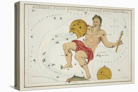 Astrology - Aquarius-Sidney Hall-Stretched Canvas