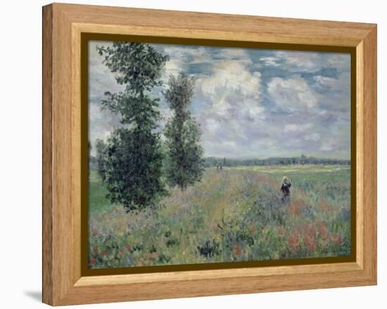 The Poppy Field-Claude Monet-Framed Premier Image Canvas