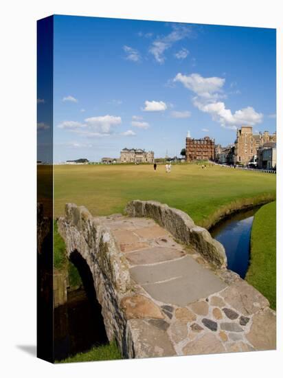 Golfing the Swilcan Bridge on the 18th Hole, St Andrews Golf Course, Scotland-Bill Bachmann-Premier Image Canvas