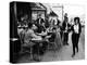 Parisians at a Sidewalk Cafe-Alfred Eisenstaedt-Premier Image Canvas
