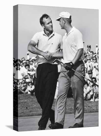 Golfer Jack Nicklaus and Arnold Palmer During National Open Tournament-John Dominis-Premier Image Canvas