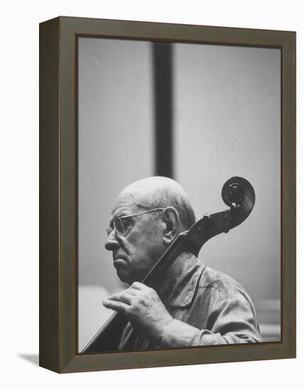 Cellist Pablo Casals-Gjon Mili-Framed Premier Image Canvas