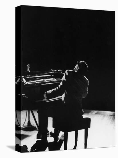 Blind Singer and Jazz Pianist Ray Charles Performing in Concert at Carnegie Hall-Bill Ray-Premier Image Canvas