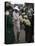 Dior Models in Soviet Union for Officially Sanctioned Fashion Show Visiting Flower Market-null-Premier Image Canvas