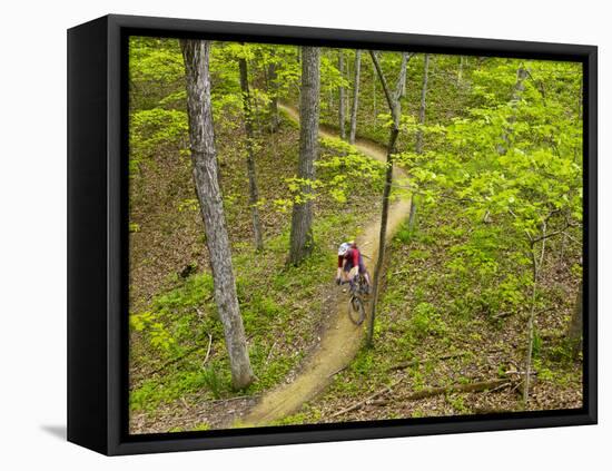 Mountain Biking at Brown County State Park in Indiana, Usa-Chuck Haney-Framed Premier Image Canvas