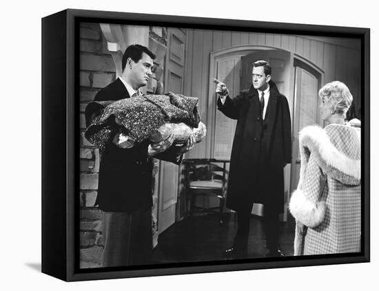 Pillow Talk, Rock Hudson, Tony Randall, Doris Day, 1959-null-Framed Stretched Canvas