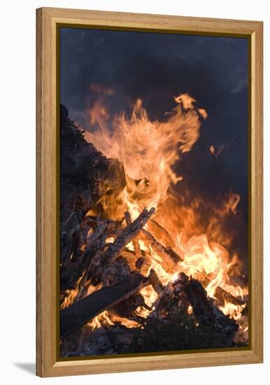 Flames From a Bonfire-Mark Williamson-Framed Premier Image Canvas