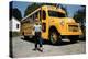 School Bus Dropping Off Child at Home-William P. Gottlieb-Premier Image Canvas