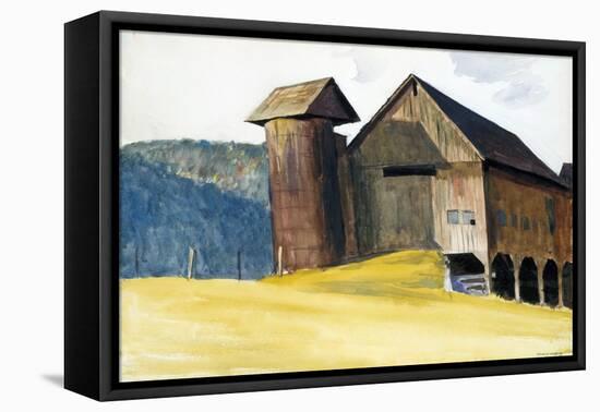 Barn and Silo, Vermont-Edward Hopper-Framed Premier Image Canvas