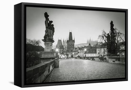 Charles Bridge, (Karluv Most), Prague, Czech Republic-Jon Arnold-Framed Premier Image Canvas