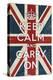 Union Jack - Keep Calm and Carry On-Lantern Press-Stretched Canvas