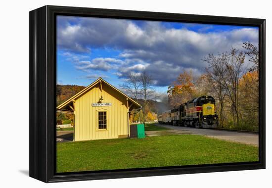 Cuyahoga Valley Scenic Railroad in Autumn in Cuyahoga National Park, Ohio, USA-Chuck Haney-Framed Premier Image Canvas