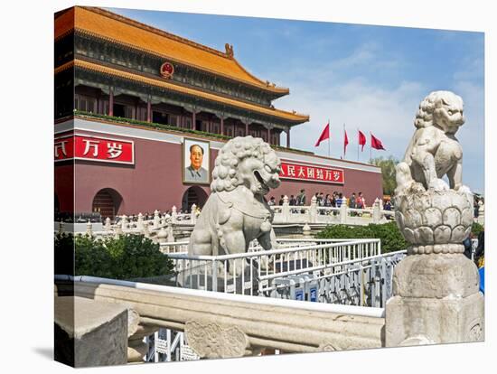 Tiananmen Sqaure in Front of Portrait of Mao Zedong on Gate of Heavenly Peace (Tiananmen Gate)-Gavin Hellier-Premier Image Canvas