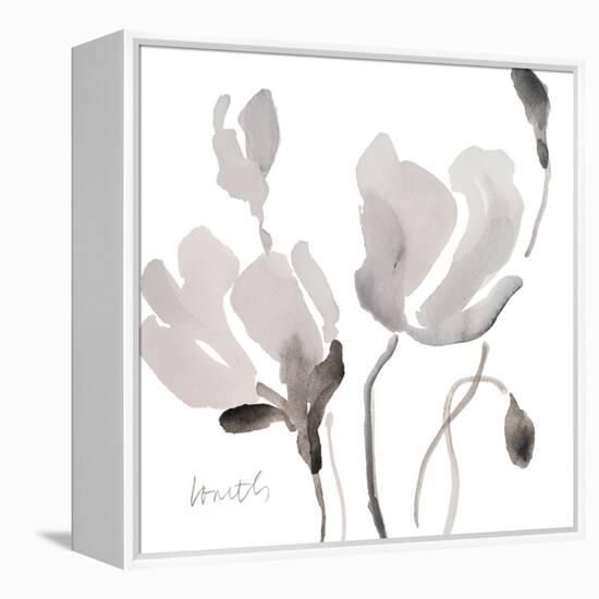 Tonal Magnolias II-Lanie Loreth-Framed Stretched Canvas