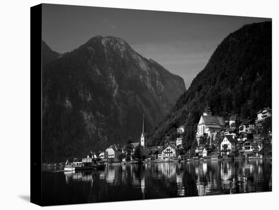 Village with Mountains and Lake, Hallstatt, Salzkammergut, Austria-Steve Vidler-Premier Image Canvas