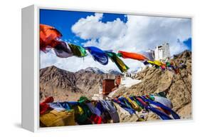 Namgyal Tsemo Gompa, Buddhist Monastery in Leh at Sunset with Dramatic Sky. Ladakh, India.-Curioso Travel Photography-Framed Premier Image Canvas