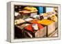 Traditional Spices Market in India.-Curioso Travel Photography-Framed Premier Image Canvas
