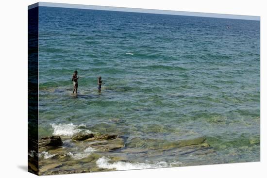 Malawi, Nkhata Bay, People Fishing in the Lake Malawi-Anthony Asael-Premier Image Canvas