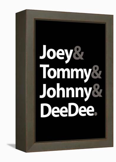 Joey Tommy Johnny and DeeDee Music Poster-null-Framed Stretched Canvas