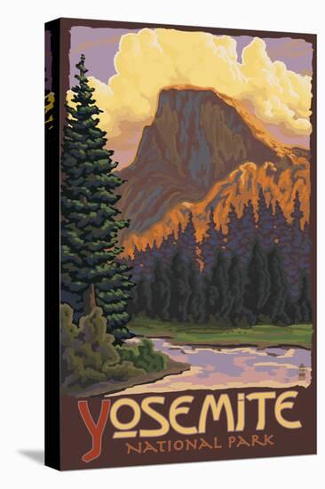 Half Dome, Yosemite National Park, California-Lantern Press-Stretched Canvas