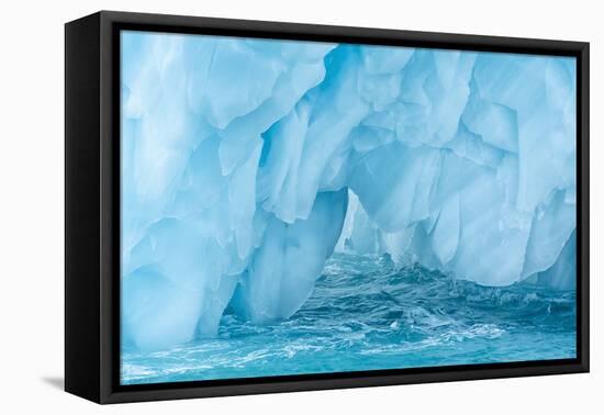 Arctic, Svalbard, Nordaustlandet Island. Colorful bits of ice have calved from the glacier.-Ellen Goff-Framed Premier Image Canvas