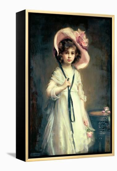 Portrait of Nancy, Daughter of Arthur Tooth-Mary Lemon Waller-Framed Premier Image Canvas