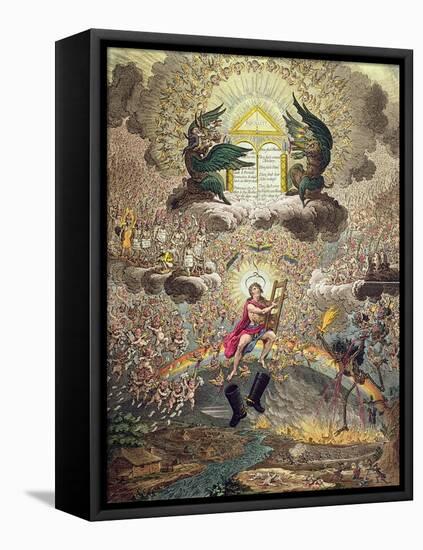 The Apotheosis of Hoche, Published by Hannah Humphrey in 1798-James Gillray-Framed Premier Image Canvas