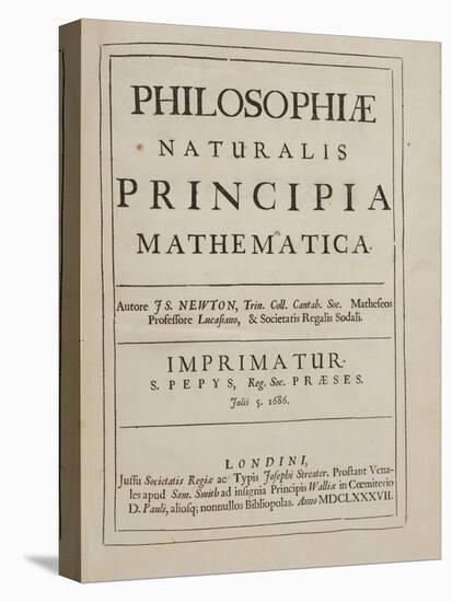 Philosophiae Naturalis Principia Mathematica-Sir Isaac Newton-Premier Image Canvas