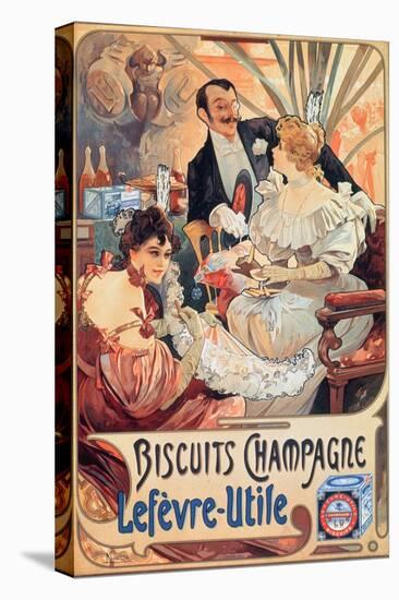 Poster Advertising 'Lefevre-Utile' Champagne Biscuits, 1896-Alphonse Mucha-Premier Image Canvas