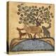 Deer-type, Rabbit and Fox, Standing Over Water-Aristotle ibn Bakhtishu-Premier Image Canvas